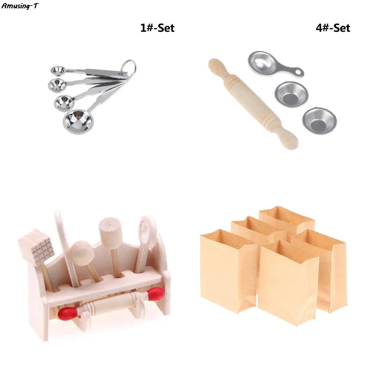 

Hot 1Set 1:12 Dollhouse Miniature Baking Mold Bakeware Baking Piping Tip Measuring Spoon Baking Tools Model Kitchen Play Toy