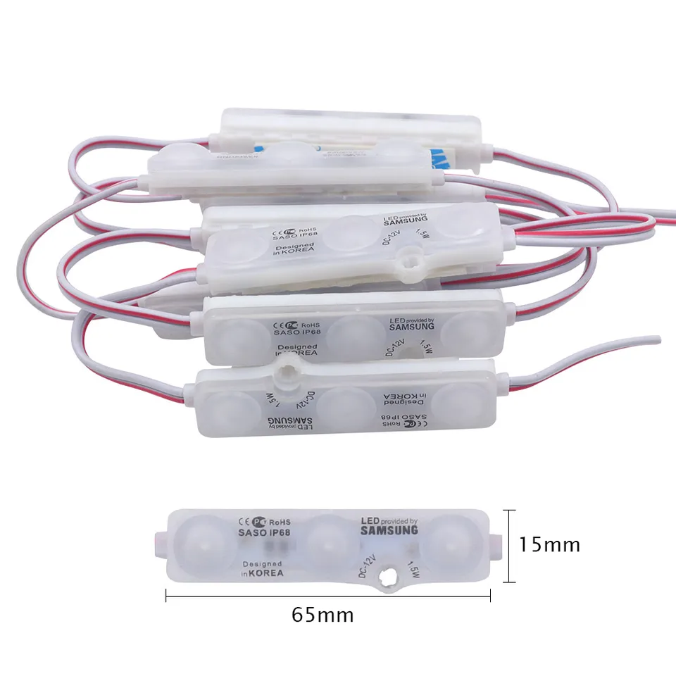 LED4EVERYTHING 5630 4-LED SMD Daylight White Modules – Waterproof IP65, 12V, Sign/Strip Lights (Injection Type) - View #3