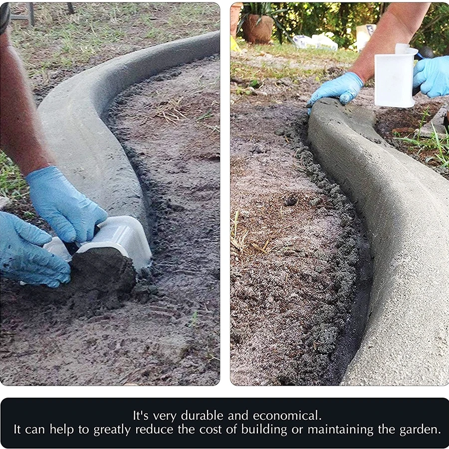 Handy Garden Corner Flooring Molds, Plastic Handle, Plastering Concrete Trowel Tool, Masonry Cement Mortar Repair Margin 2