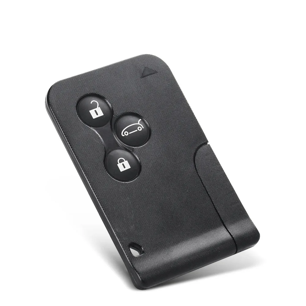 Key Case Car Key Shell Key Shell DANDKEY 3 Buttons Smart Card For Renault Clio Logan Megane 2 3 Koleos Scenic Card Case Car Key Fob Shell With Small Key