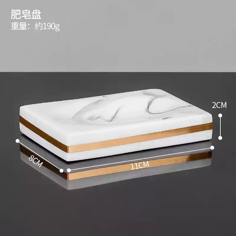 1pcs Resin Light Luxury Bathroom Wash Tray Hotel Bathroom Wash Table Toothbrush Shelf Decoration Toilet Accessories