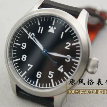 남성용 자동 기계식 방수 시계, 스테인리스 스틸 벨트, 야광 Nh35 플리거 시계, 42mm