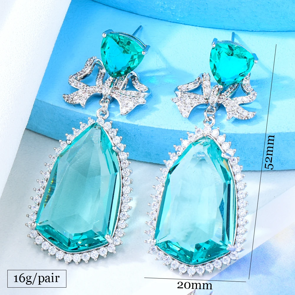 Kellybola New DIY Shiny CZ Earrings For Women Bridal Wedding Girl Daily Surper Jewelry High Quality Hot Romantic Summer