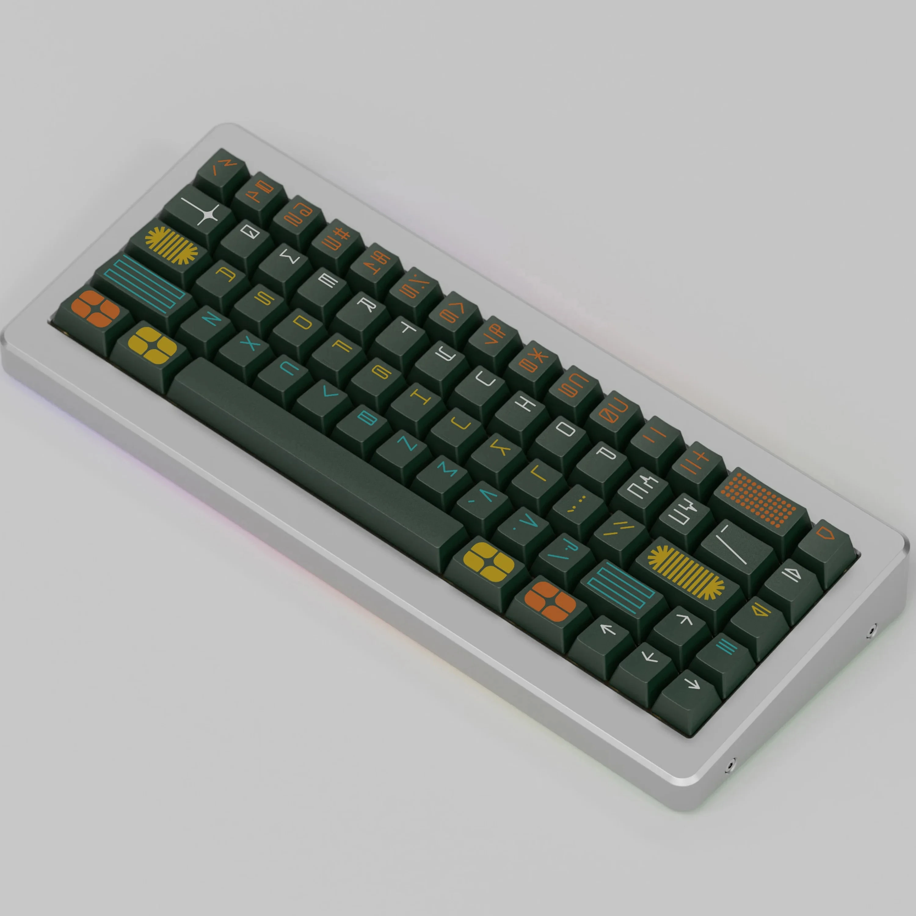 Expo Pbt Teclado Mecânico Perfil Gmk 142 Perfil Cereja Sublimação de Tintura para Interruptor mx Duplo b Split Keybar - Imagem 5