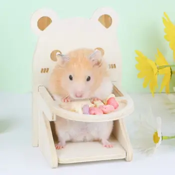 Wooden Hamster Feeding Chair 1