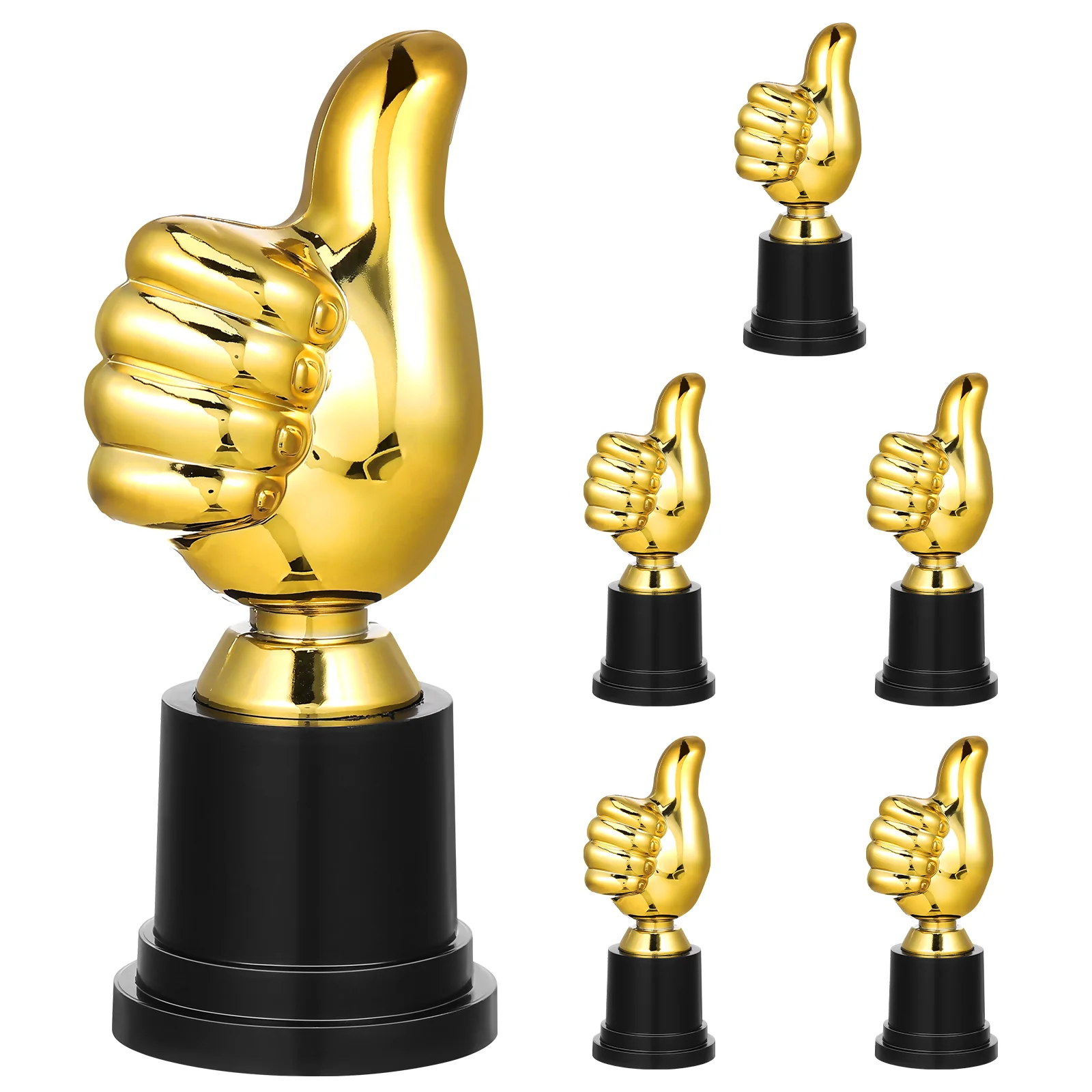 

6 шт. мини-трофеи, награды, декор в форме большого пальца, пластиковая модель для взрослых