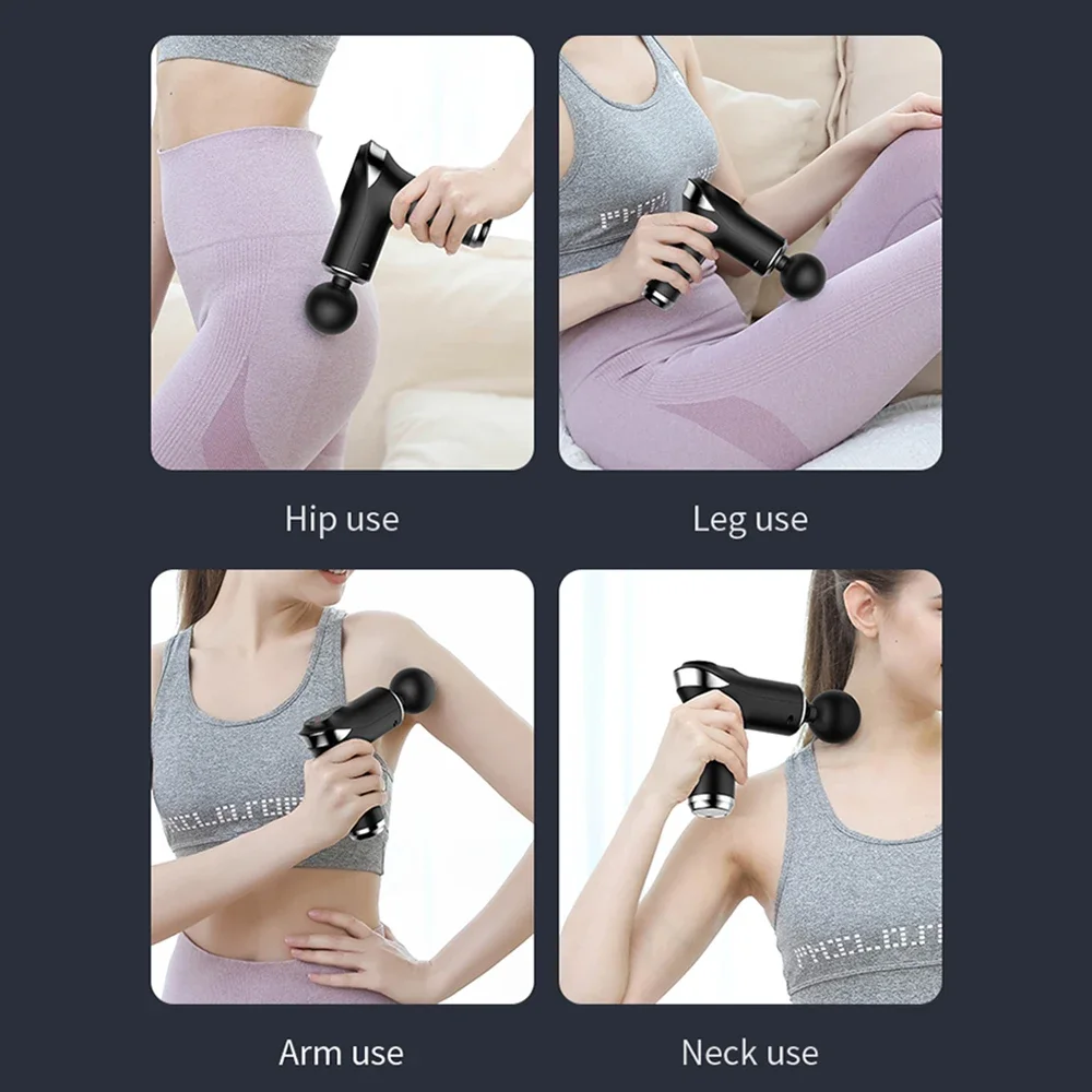 Massage Gun Hot And Cold Compress Head Electric Percussion Fascia Gun Pain Relief Deep Tissue Muscle Back Relaxation Slimming - Image 5