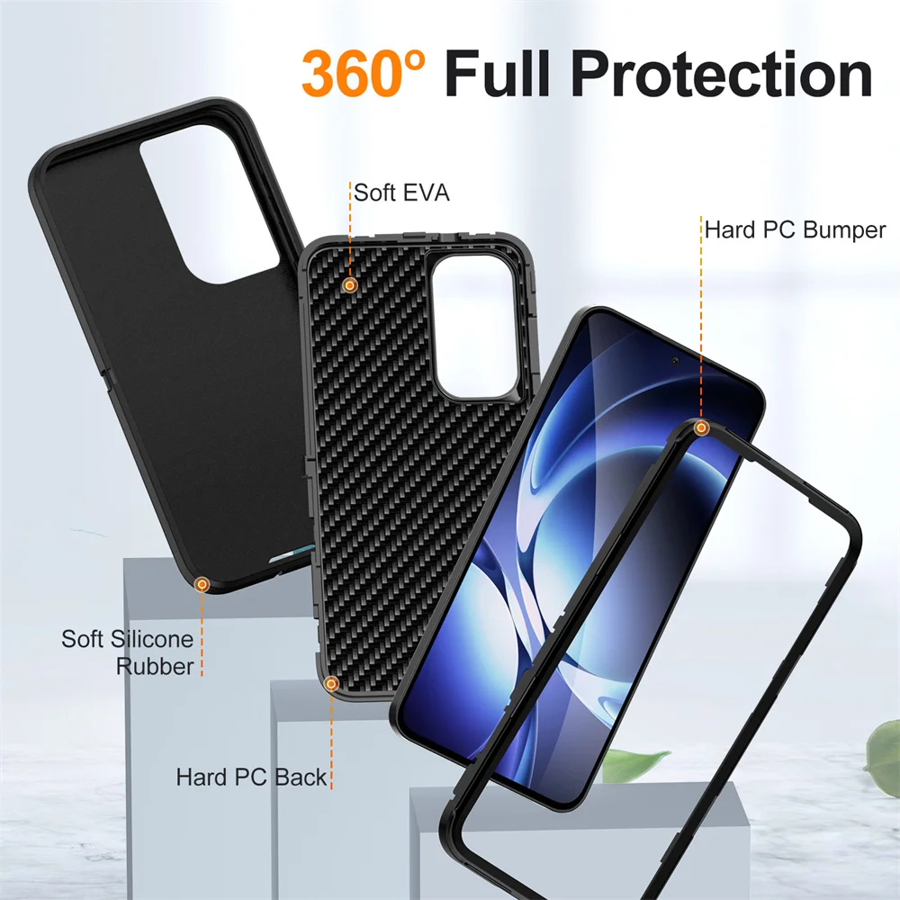 Heavy Duty Shockproof Rugged Protective Case with Full Coverage