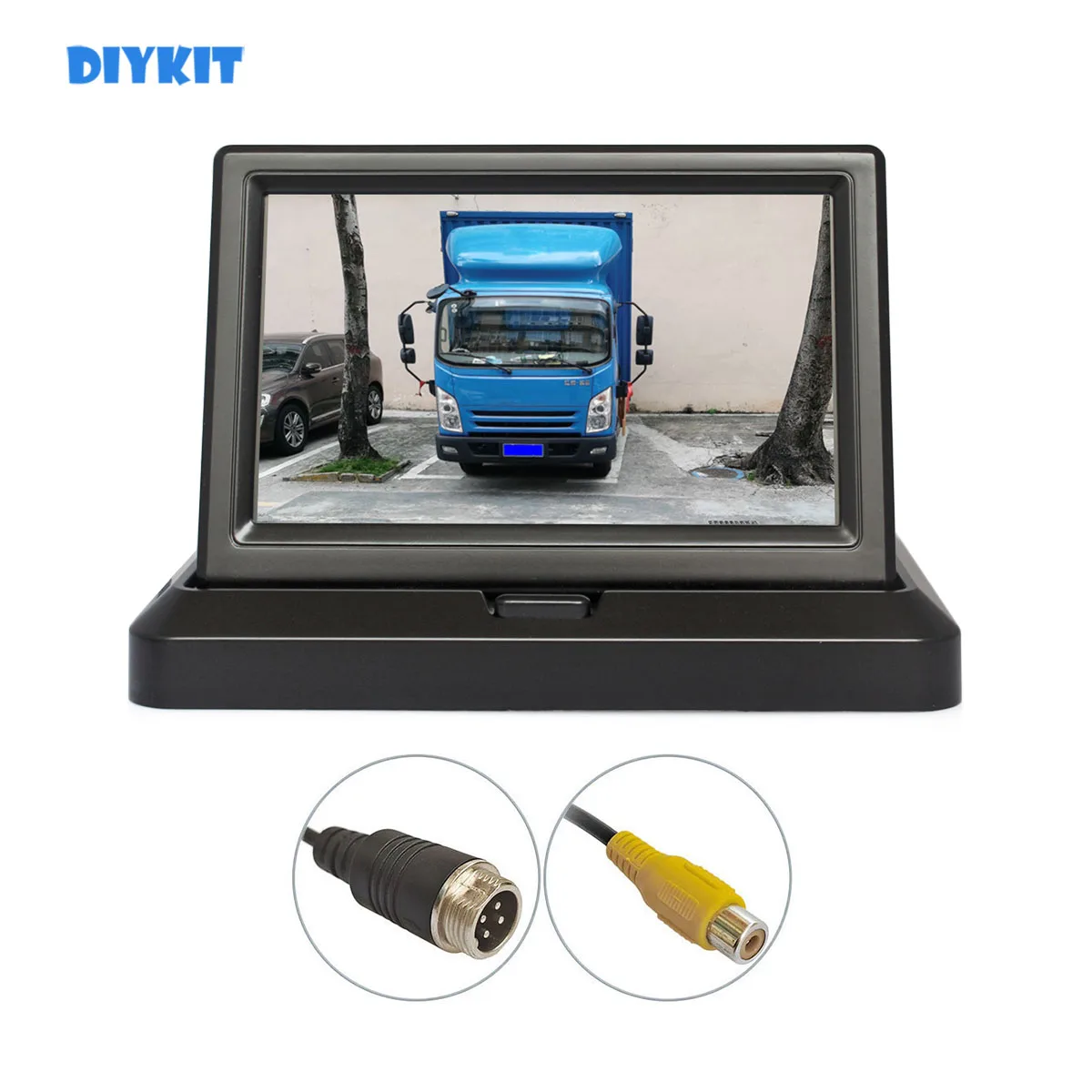 

DIYKIT 800x480 5-дюймовый складной TFT ЖК-монитор, стандартный автомобильный монитор для камеры, DVD VCR
