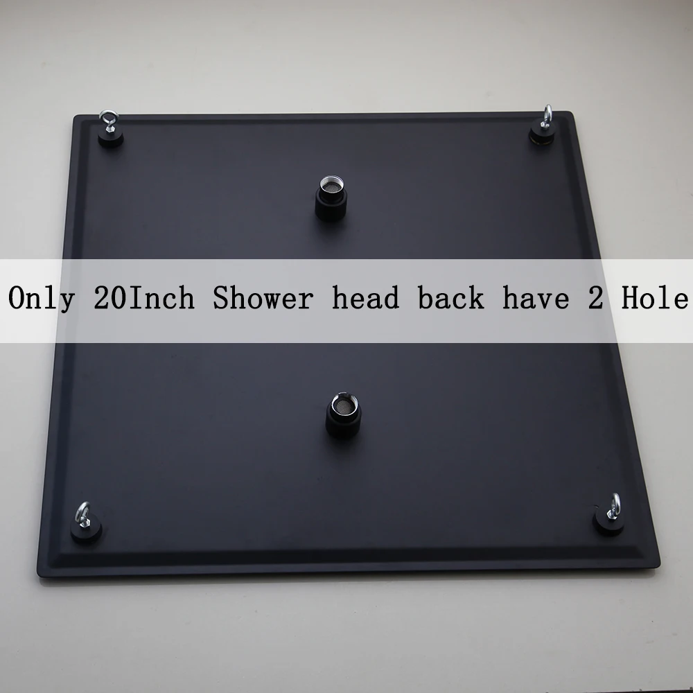 KEMAIDI Black Rainfall Shower Head High Pressure Square Stainless Steel Showerhead with Silicone Nozzle Ultra Thin Water Saving 6
