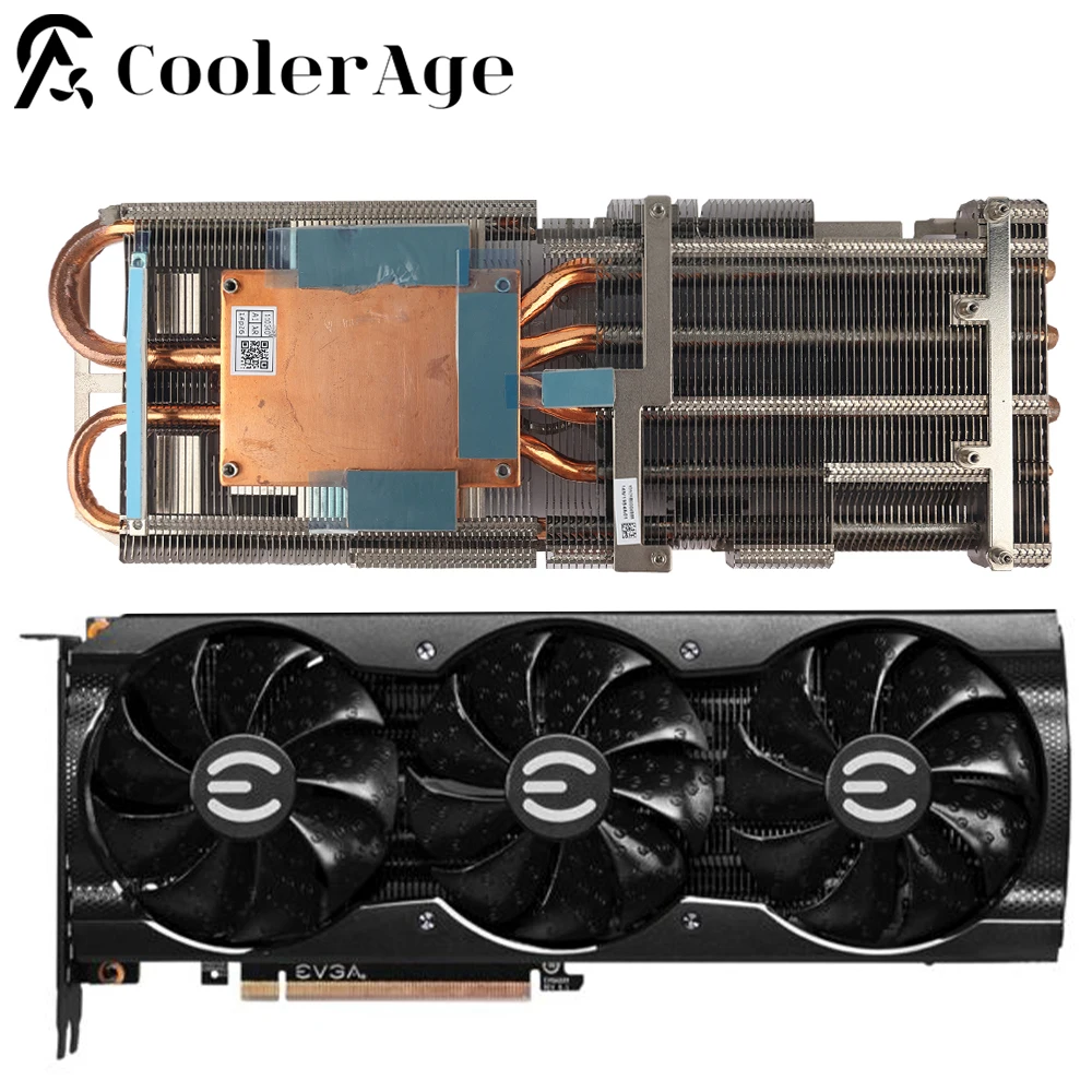 Original para Evga Geforce Rtx 3060ti 3070 3080 3080ti 3090 Xc3 Preto Gaming Placa Gráfica Substituição Dissipador Novo