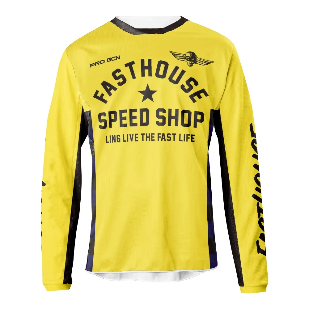 thumbnail image 1 of 2023 Camiseta de ciclismo de secado rápido para hombre, camiseta de motocross, ropa de descenso para bicicleta de montaña, DH, MX, ropa para motocicleta, ropa para ciclismo, 1 of 5