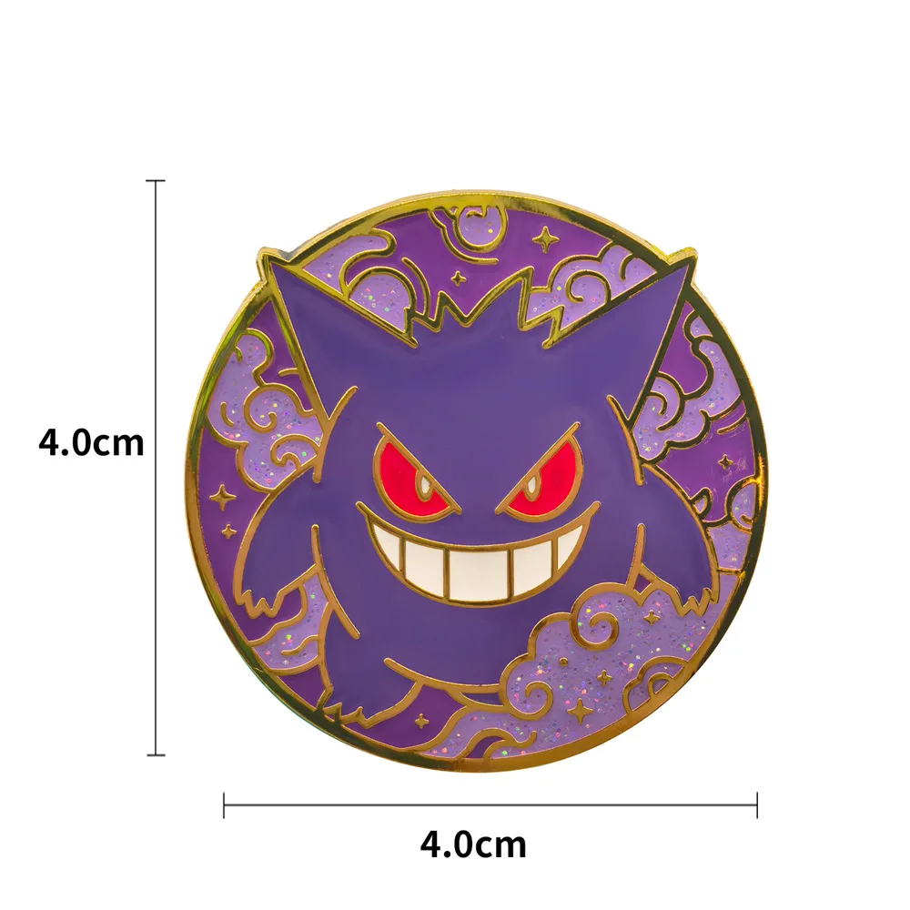 Gengar Ghost Monster Enamel Pin – Anime-Inspired Brooch for Bags, Clothing, and Cosplay Decor