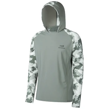 Bassdash Men’s UPF 50 Performance Fishing Shirt Cooling Hoodie Camo Long Sleeve  FS17M 1