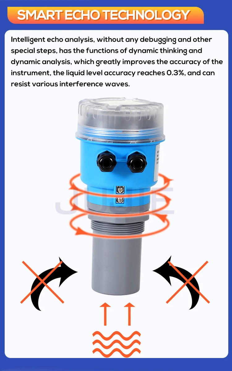 3m 5m 8m 10m Ultrasonic Level Meter 4-20mA Noncontact Level Meter Oil Fuel Tank