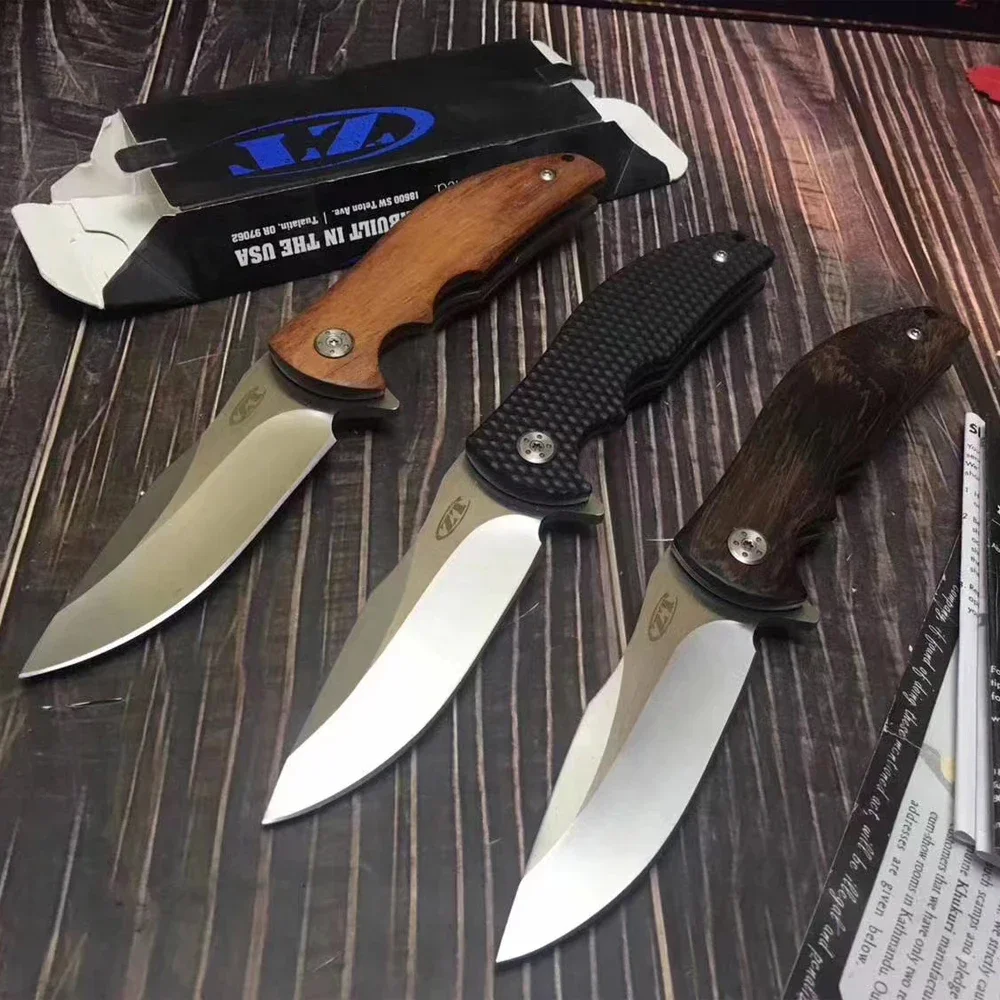 

ZT0606 карманный складной нож из нержавеющей стали Тактический Универсальный охотничий нож для повседневного использования острый инструмент для защиты G10/деревянная ручка