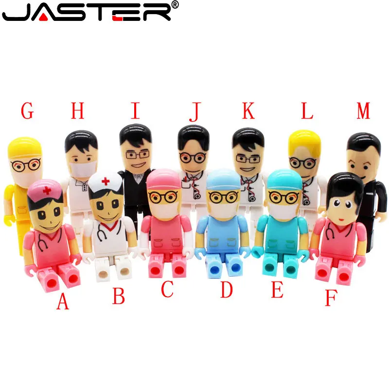 

USB флеш-накопитель JASTER в мультяшном стиле с ангелом доктором, USB 2,0, 64 ГБ, 32 ГБ, 16 ГБ, 8 ГБ, креативный подарок
