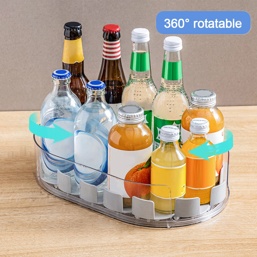 Kitchen Bottle Storage Rack for Bathroom Cabinet FridgeVanity(White transparent)