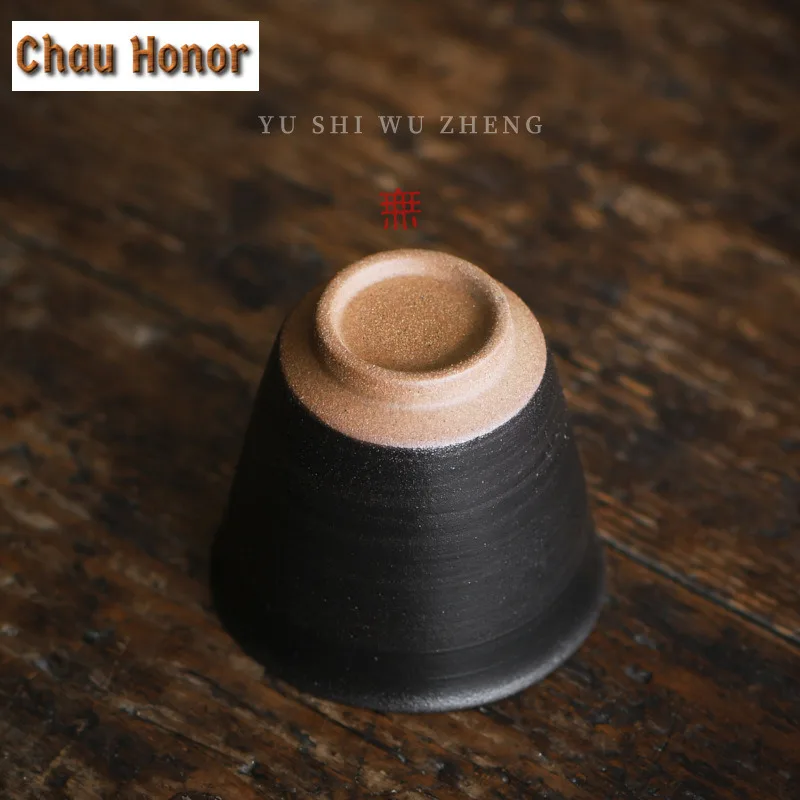 2pc/lot Japanese Brush Mark Glaze Teacup Vintage Tea Bowl Tea Cup Set Tea-tasting Personal Cup Jianzhan Master Cups Teaset 70ml