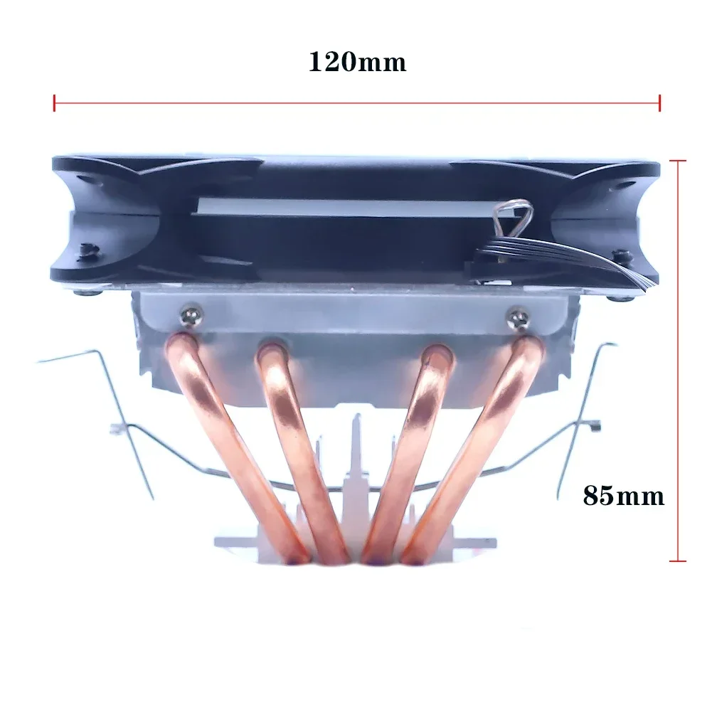 Wovibo-cpu Cooler Ventilador Pwm 4pin Low Profile Lga 775 1150 1151 1155 1156 1200 1700 2011 X79 X99 Am4 120 mm - Imagem 6
