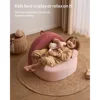 Toddler Chair Comfy, Foam Kids Chair with Soft Teddy Plush, Toddler Reading Armchair with Cute Rainbow Designs 5
