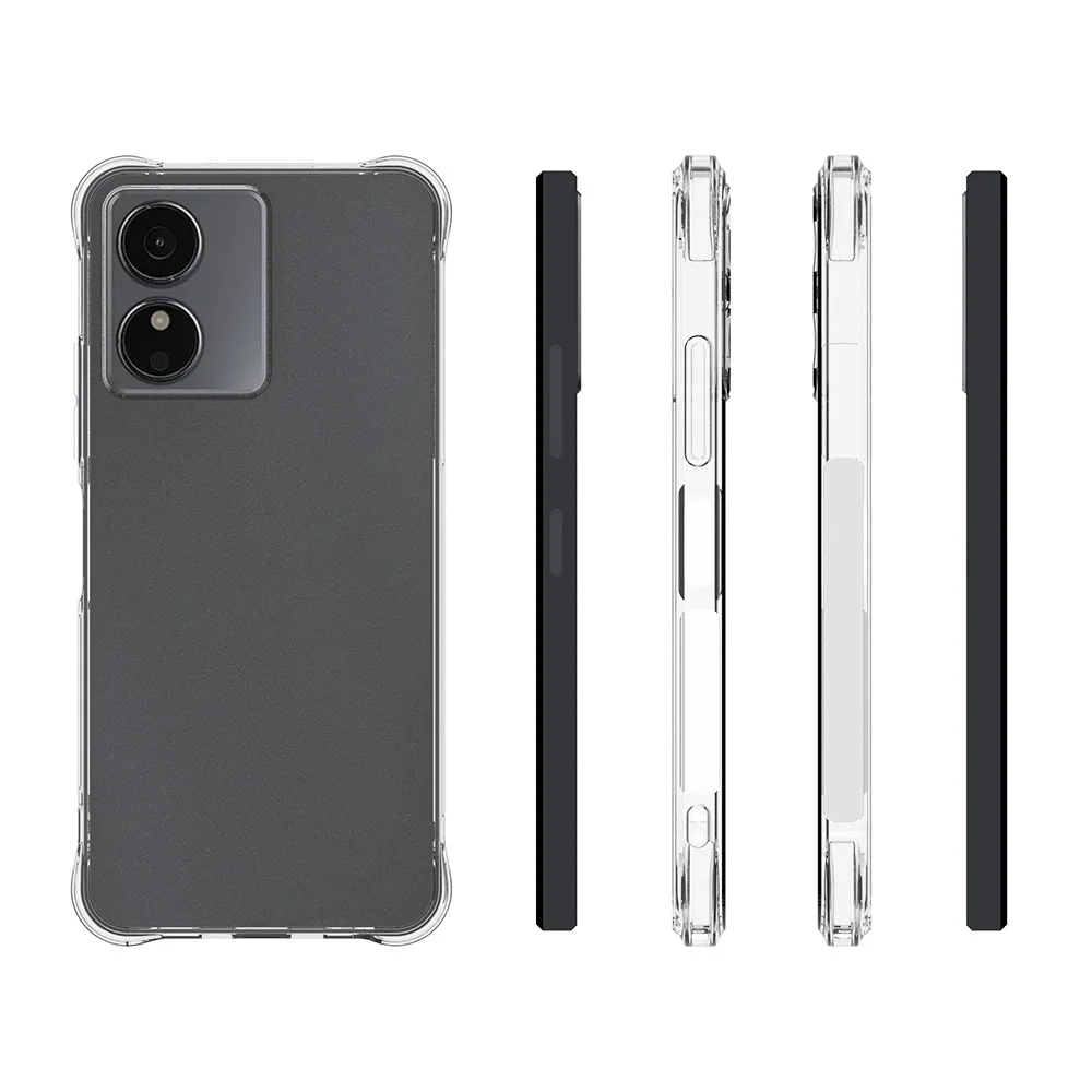 Shockproof Silicone TPU Soft Back Cover - Clear Case