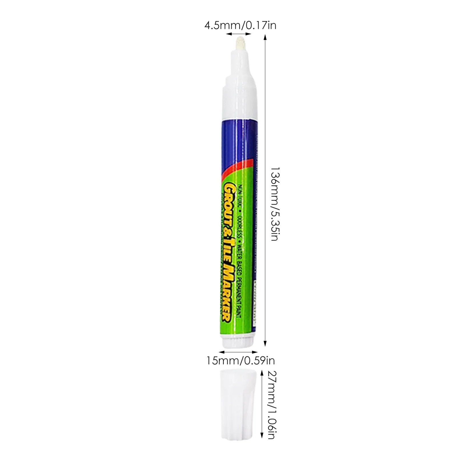 Tile Marker Pen Tile Gap Filler Wall Filler Grout Pen Floor Seam Restorer Pen Gap Repair Marker White Paint Pencil For Bathroom Kitchen Living Room