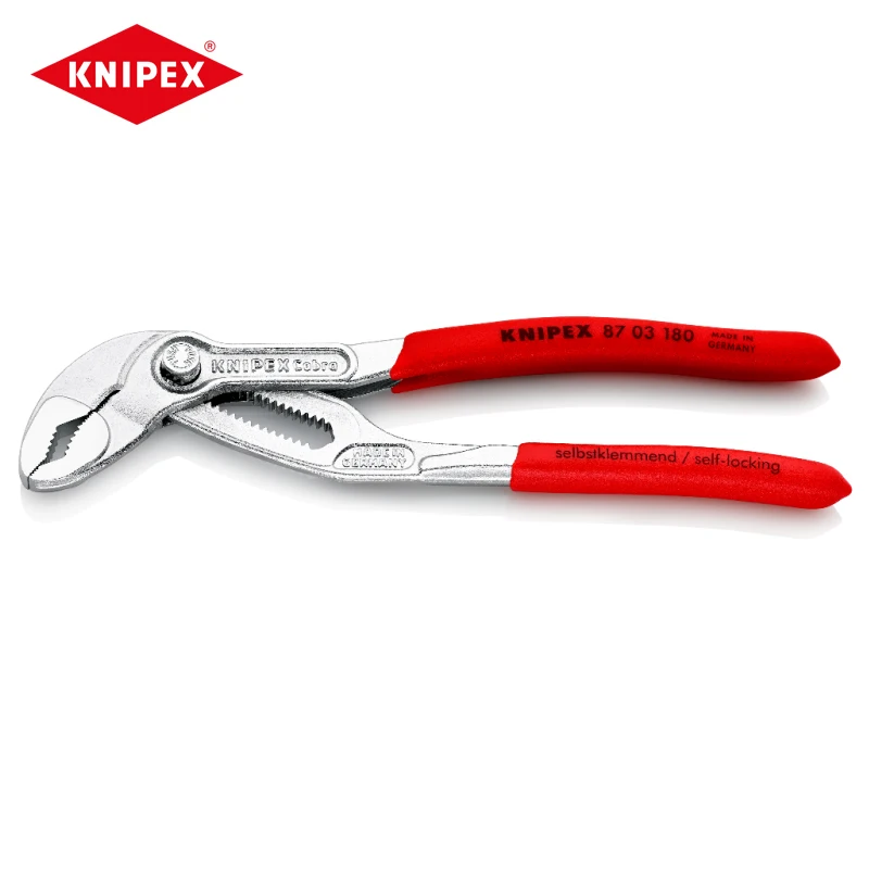 Knipex Tools Cobra 87 03 180 Pinze Per Pompa Dell'Acqua Ad Alta Tecnologia Cromate 180Mm