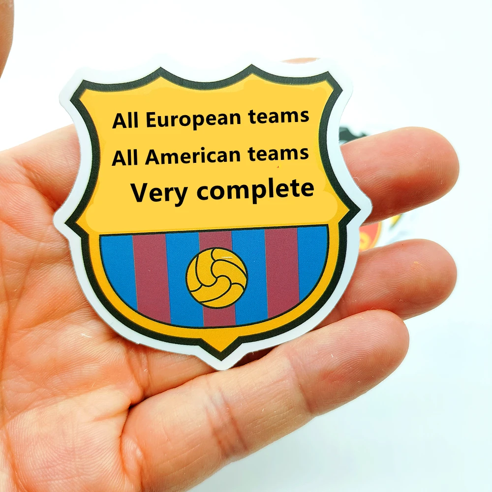 Spain Football Team Clubs Bar Wall Stickers Italy Barcelona France England Soccer Teams for Sports Fan Souvenir