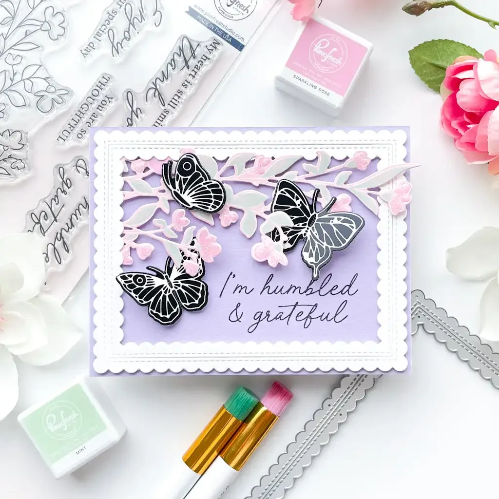Voll von wunderschönen Blumen Metalls chneid stempel klare Stempel Schablone heiße Folie zum Dekorieren Sammelalbum DIY Papier karte Album neu – Detail 4