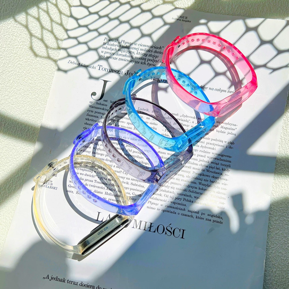 

strap For xiaomi mi band 7 Color changing strap For xiaomi band Mi7 Replacement wristband Silicone sport wristband for Mi7 band