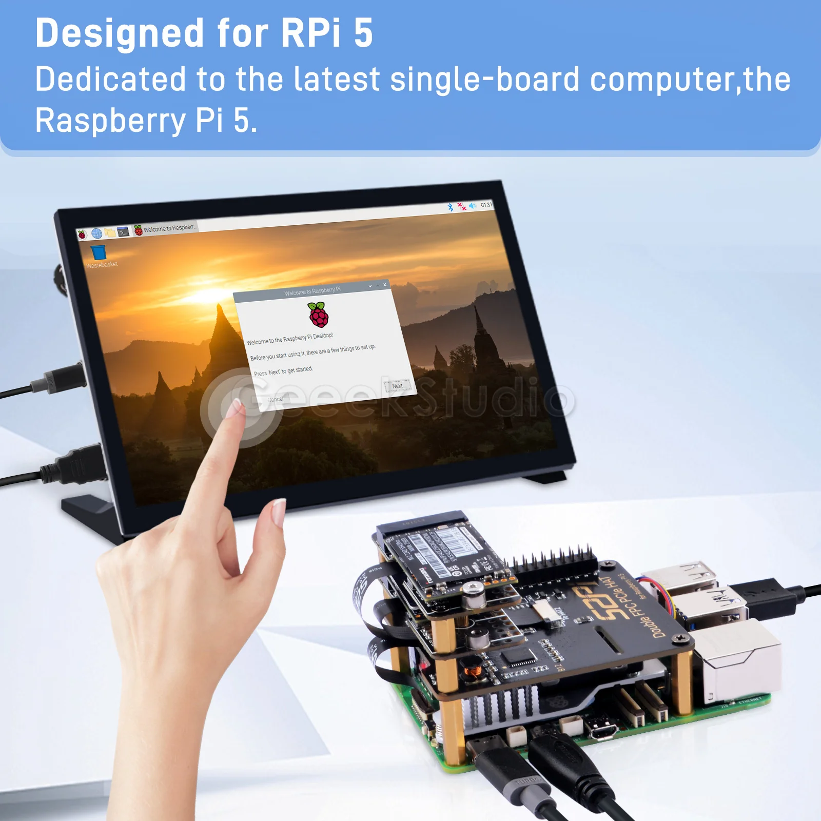 Duplo Fpc Pcie Hat Adaptador Board Raspberry pi B12 - Imagem 6