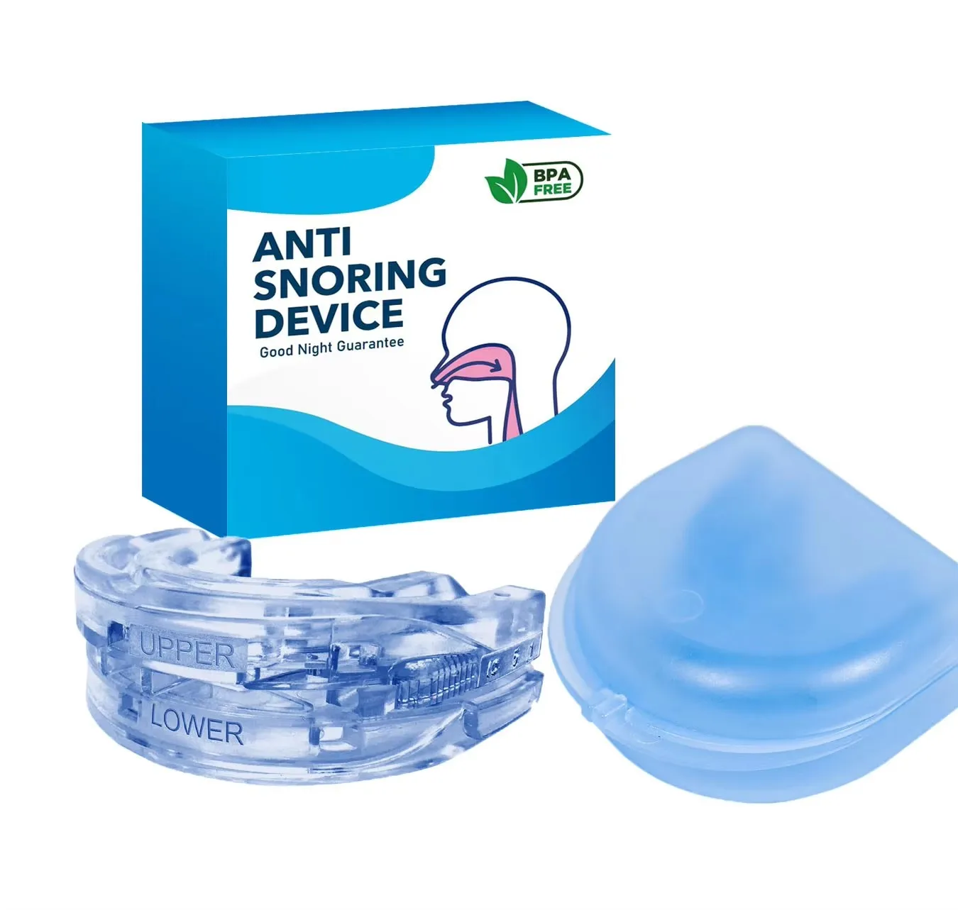 Protège-dents Anti-ronflement, améliore le sommeil, protège-dents réglable, Anti-apnée, bruxisme, dispositif pour arrêter le ronflement