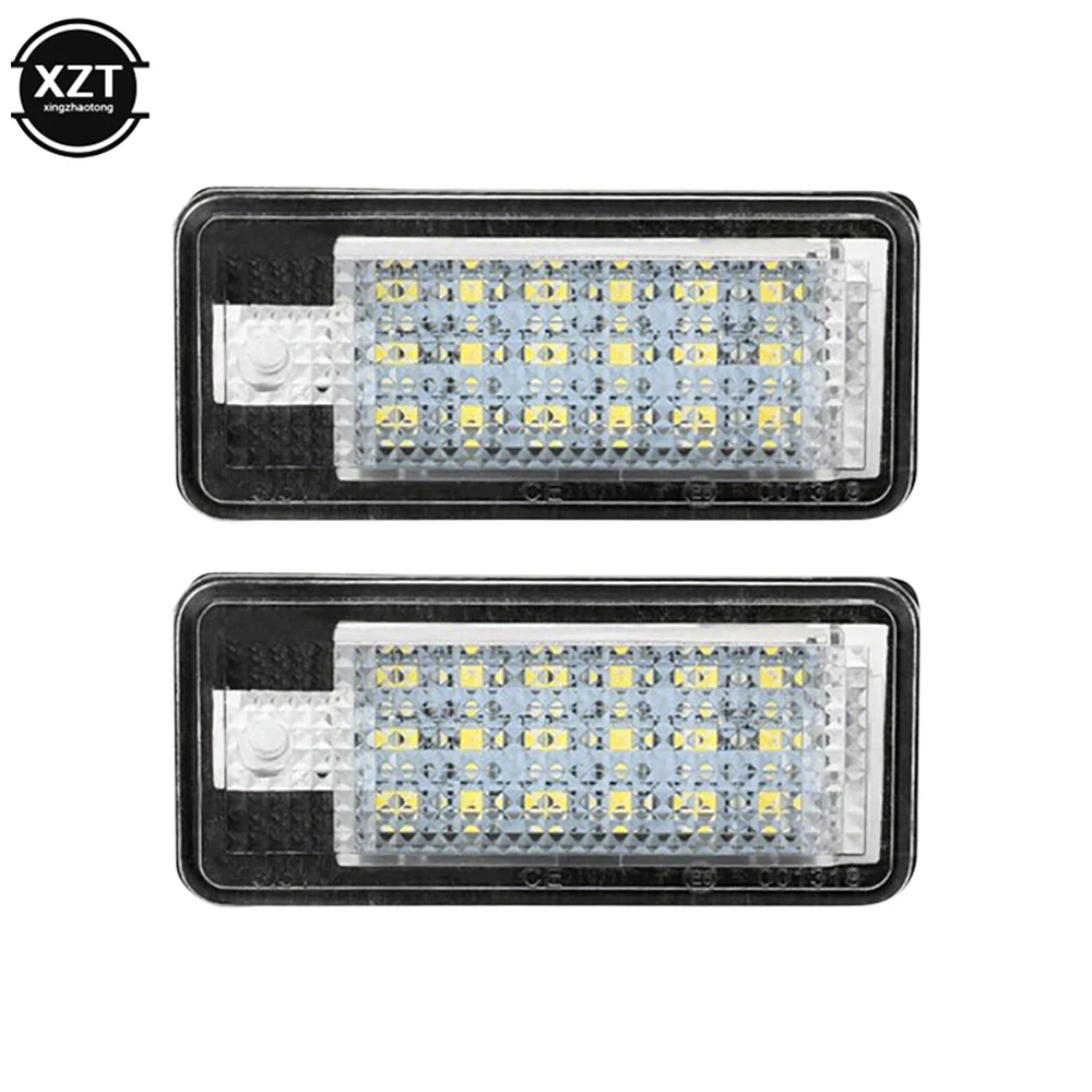 2PCS Auto Canbus Car LED Number License Plate Light 12V For Audi A3 8p A4 B6 B7 Direct Replacement Rear License Light Bulb