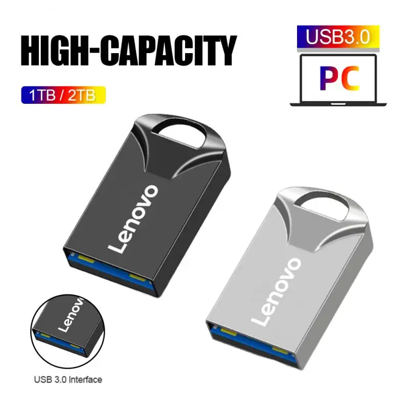 Lenovo 2Tb Pen Drive Usb 3.0 Mini Usb Flash Drive Pendrive 1Tb Flash Memory Stick Portachiavi Thumb Drive Chiavetta Usb Per Micro/Pc
