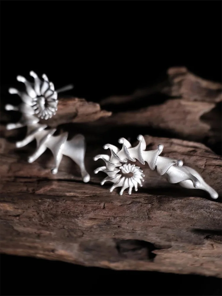 ZHUHE Conch Stud Earrings Vintage Style For Women Men's Jewelry Accessories Party Gifts 3