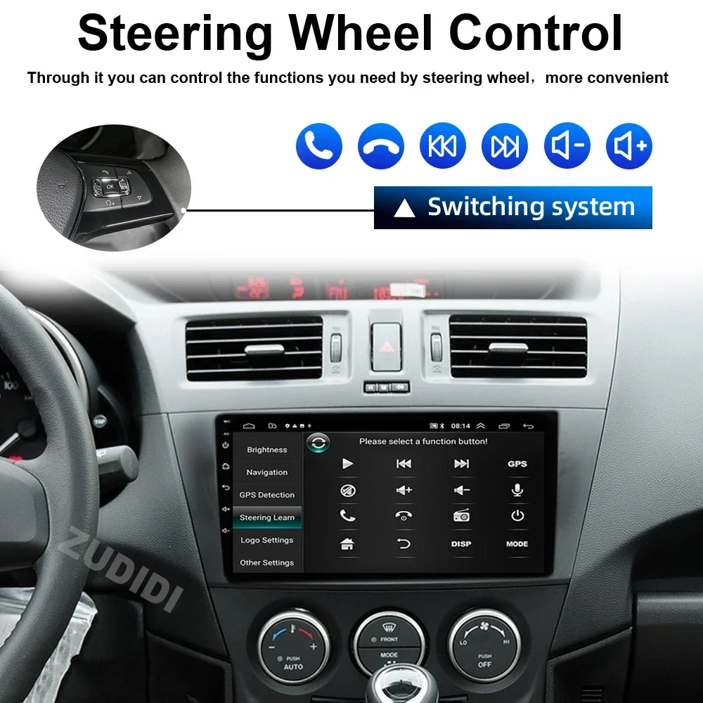 8+128G Headunit Carplay+Android Auto Car Radio Mazda 5 2010 2011 2012 2013 2014 2015 Multimedia Player WIFI BT 4G DSP+RDS car multimedia player car radio
