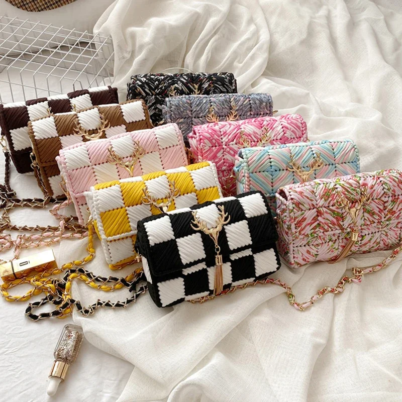 DIY Handcraft Shoulder Bag Making Materials Package Weaving Bag