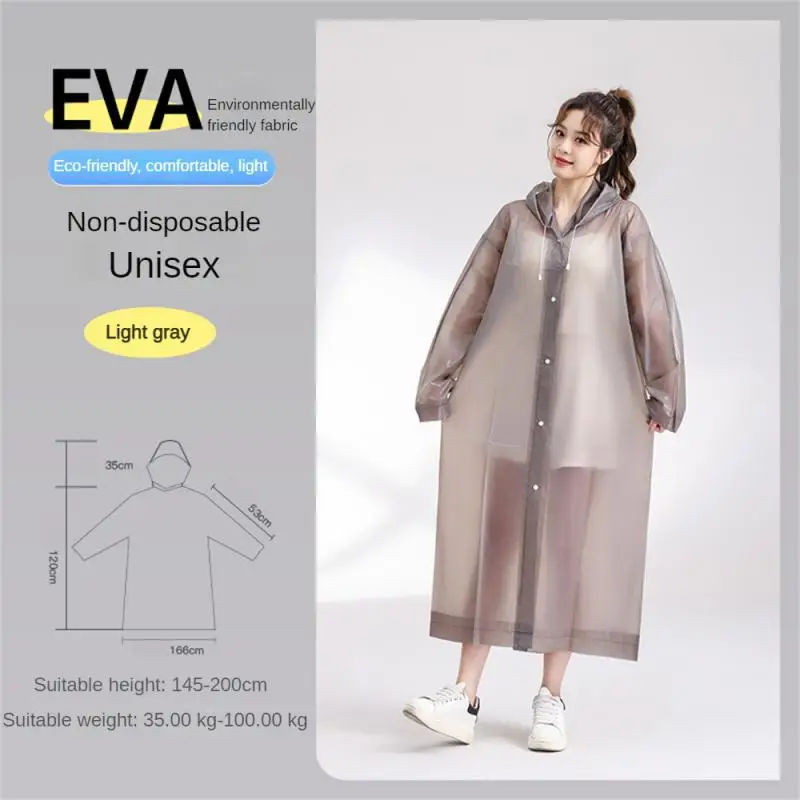 EVA Unisex Raincoat Adult Hooded Thick Men Camping Women Waterproof Long 1PC raincoat poncho