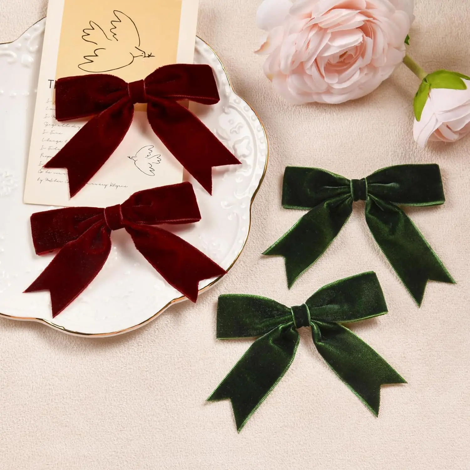 2026 süße Samt Schleife Weihnachten Haarnadeln Kinder Mädchen Kind Haarspangen Haarspangen Zubehör Haarspange Kopfbedeckung Kopfschmuck Ornament – Detail 6