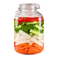 Chinese style creative pickle jar glass sealed jar Sichuan pickle  pepper hot cabbage pickle jar household kitchen storage jar 2