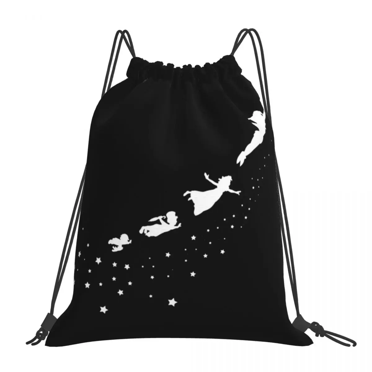 

Peter Pan Flying Backpacks Fashion Portable Drawstring Bags Drawstring Bundle Pocket Sundries Bag BookBag For Man Woman Students