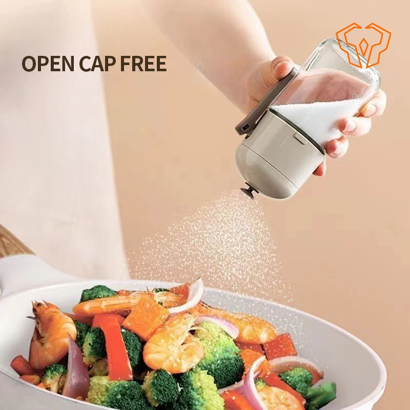Glass Salt Shaker Seasoning Box Kitchen Moisture Proof Seal Pepper Shakers Spice Jars