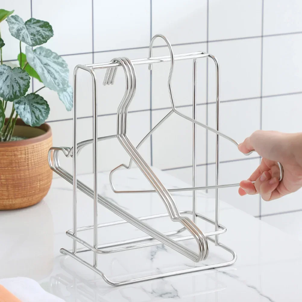 Hanger  Rack Laundry Room Accessory Clothes Stands Metal Shelves Stainless Steel Organizer Shelf Bathroom  Donkey 3
