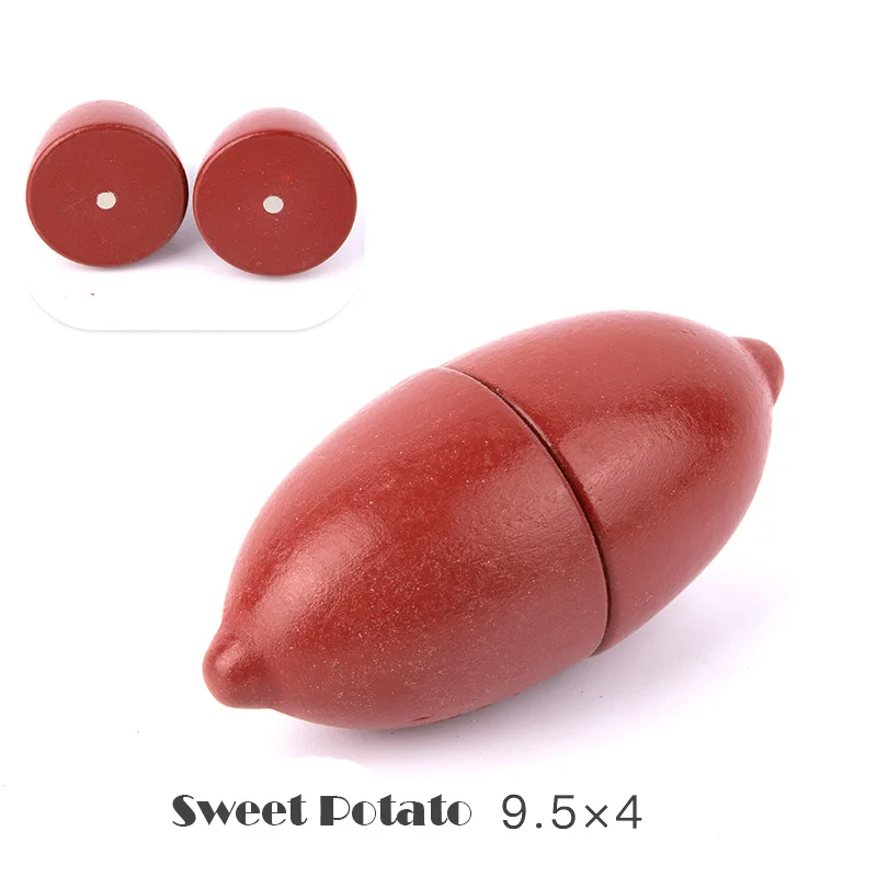 Magnetic Wooden Cutting Fruit & Vegetable Playset - Montessori Educational Toy