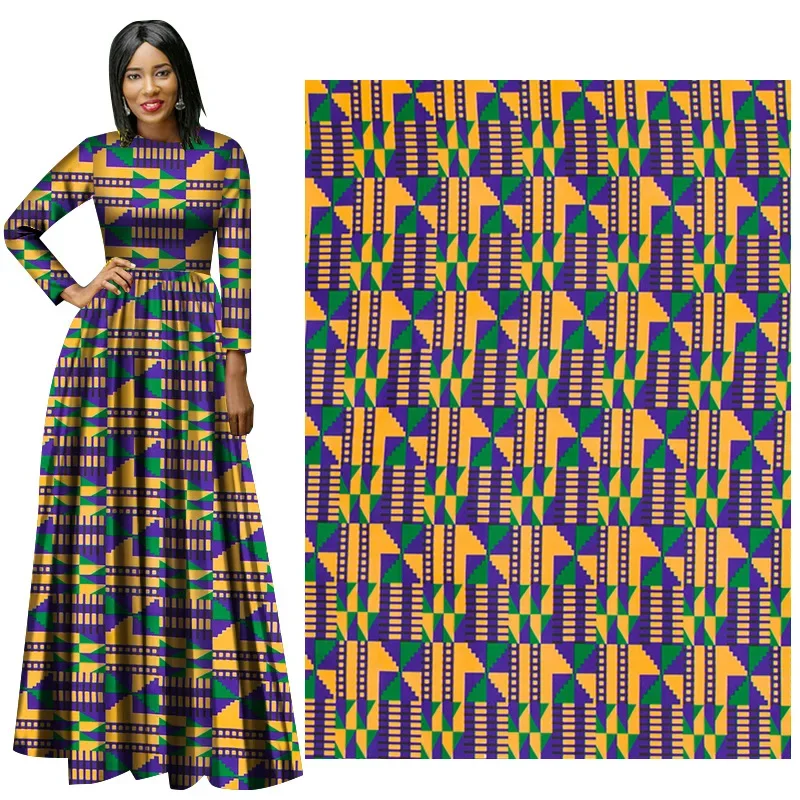 6Yards Ankara African Prints Fabric Patchwork Dress Sewing Tissu Craft DIY Textile Material for Wedding Nigerian Wax Fabric