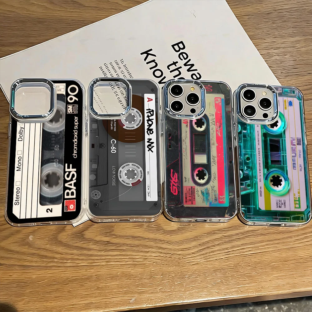 Vintage Cassette Tape Design Clear Soft Phone Case