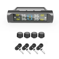 TPMS Solar Powered Car Tire Pressure Monitoring System with 4 Wheel Internal External Sensors Tyre Auto Security Alarm Tester