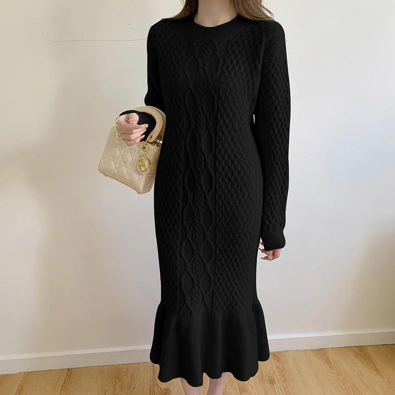 Длинное Вязаное Платье Купить