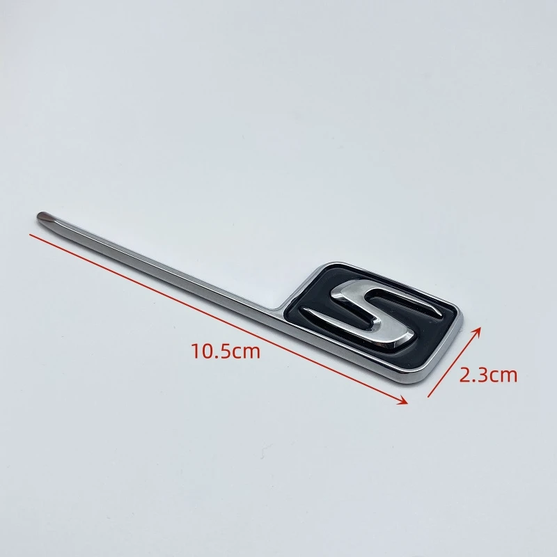 Autocollant Logo GLC63S AMG - Lettres 3D ABS Chrome Noir/rouge, Pour Coffre Mercedes GLC 63 S, Décor Voiture